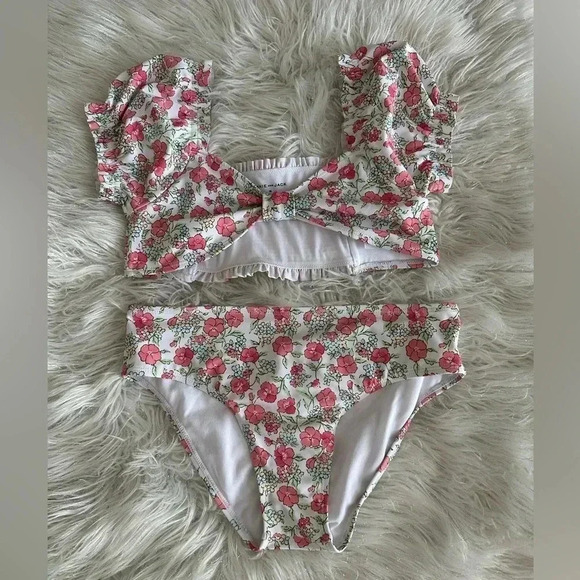 JANIE and JACK  floral swimsuit size 16 - Picture 1 of 3